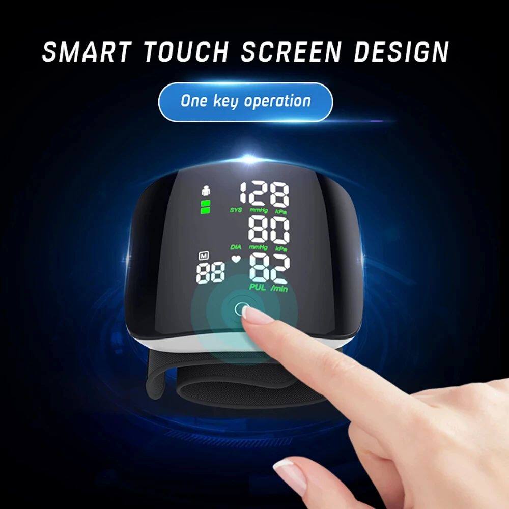 Touch D Screen Digital Wrist Blood Pressure Monitor Smart