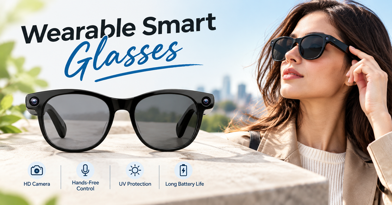 Premium Wearable Smart Glasses for Work, Travel & Daily Use