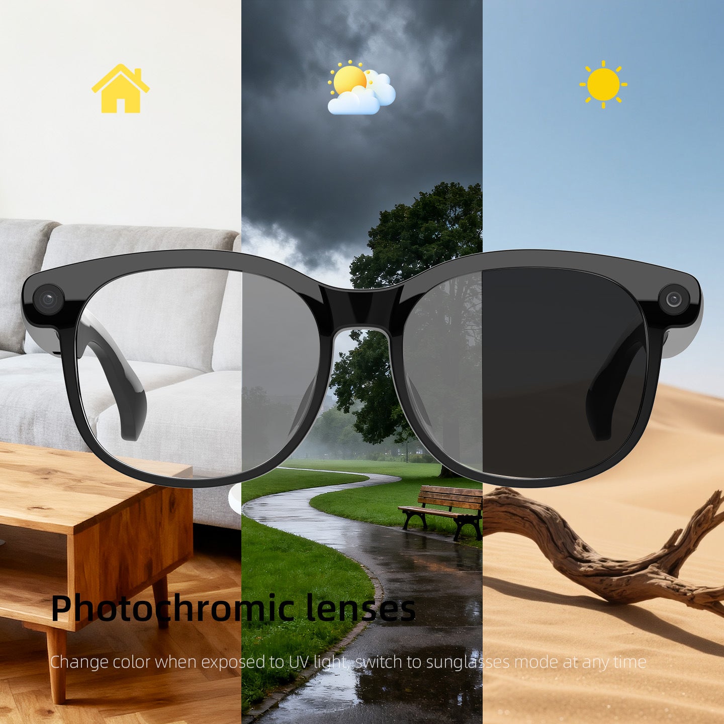 AI Smart Photochromic Glasses with Translator