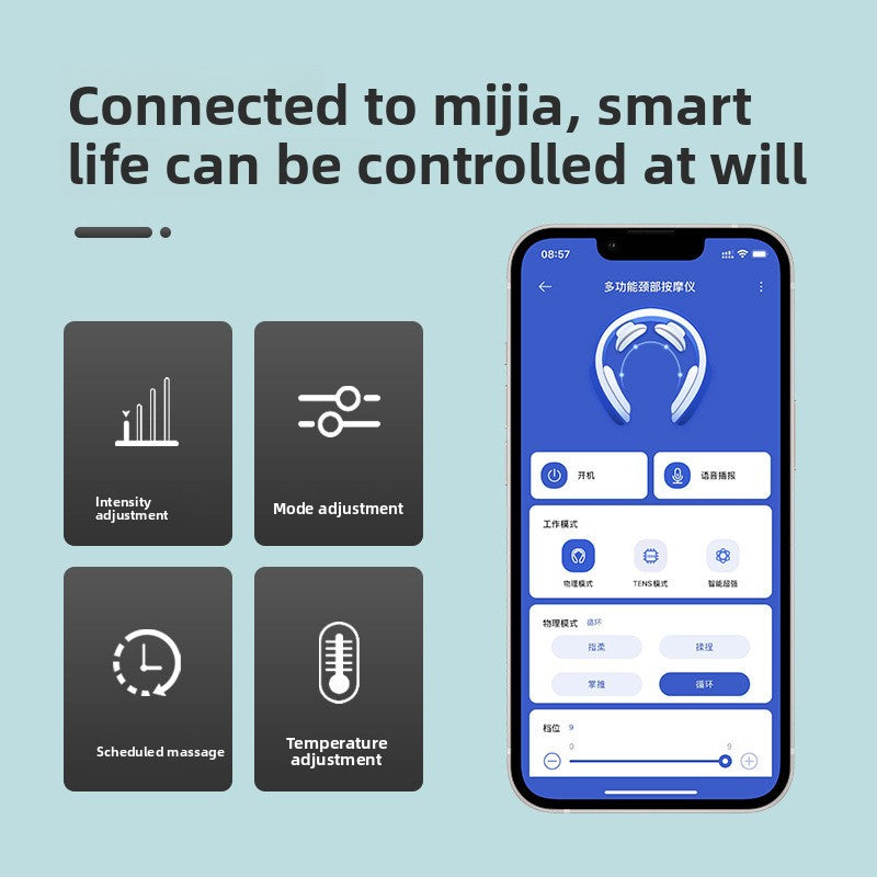 Smart Neck Massager with Heat Therapy