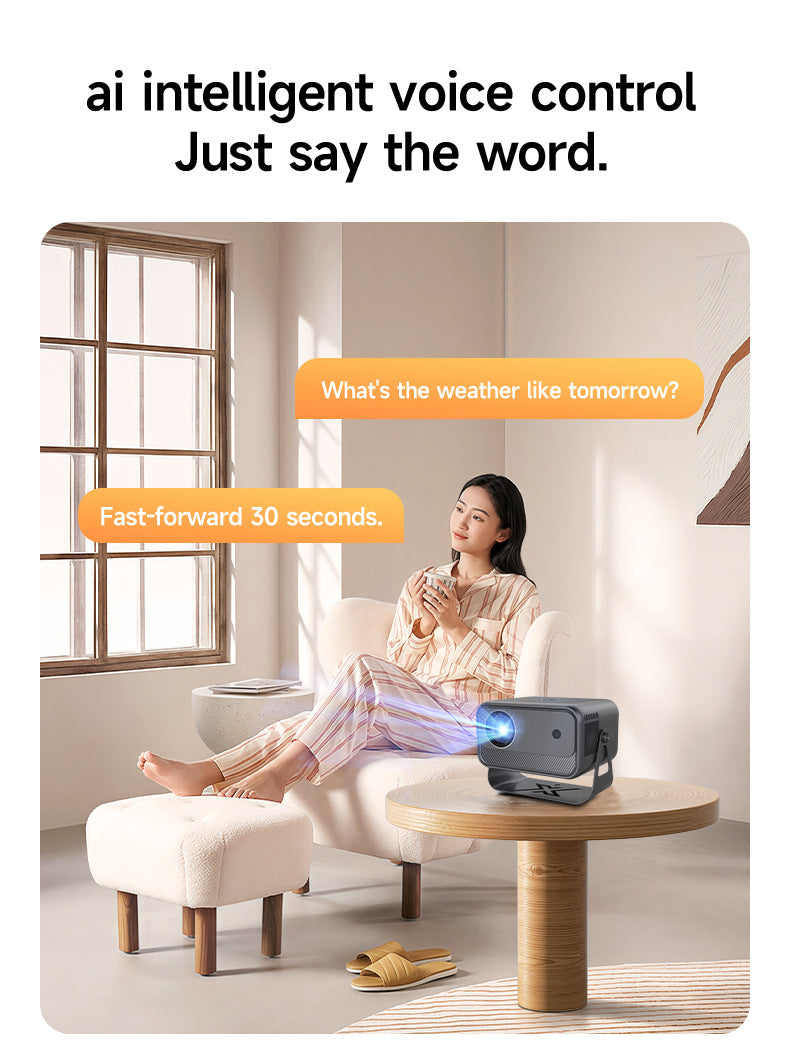 Home 4K HD Electric Focus Projector