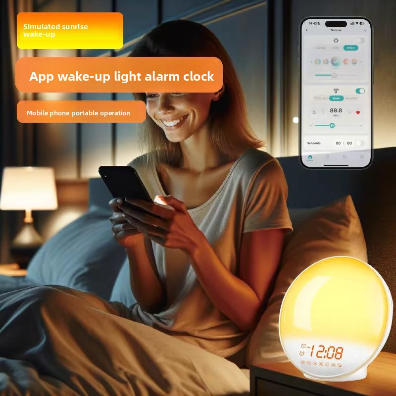 Smart Wake-Up Light Alarm Clock with Sunrise Simulation