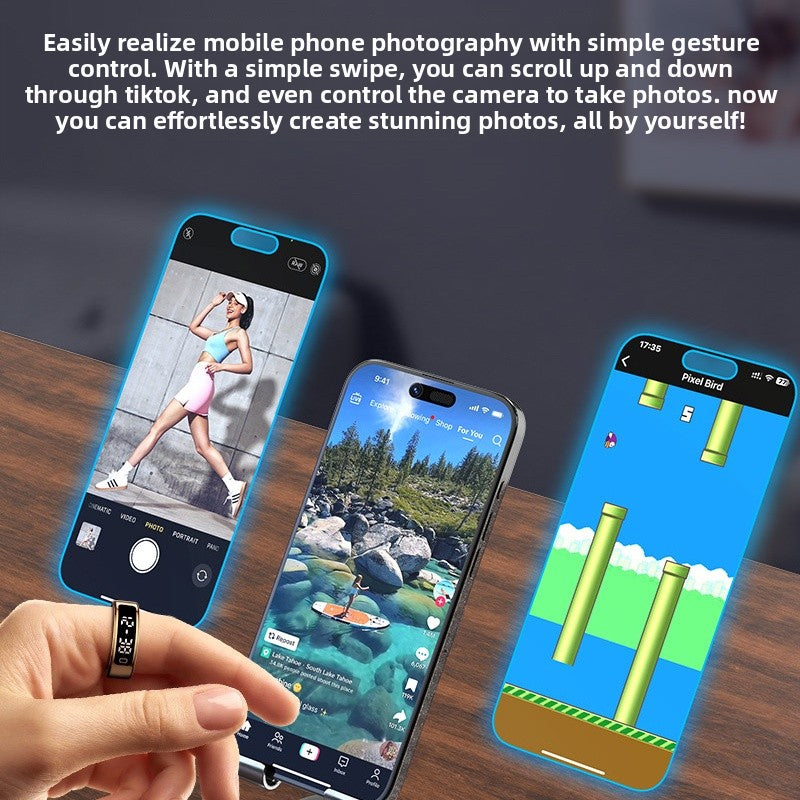 Smart Ring Health Monitor with Bluetooth Connectivity