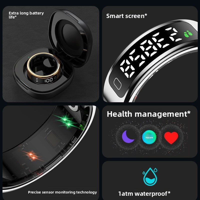Smart Ring Health Monitor with Bluetooth Connectivity