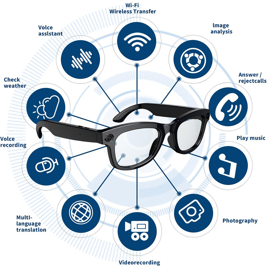Bluetooth Smart Glasses with Voice Translation