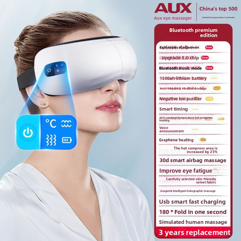 Smart Eye Massager with Steam and Bluetooth