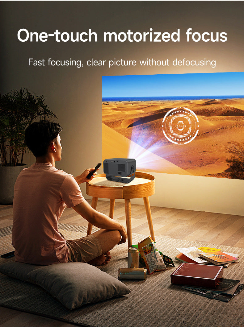 Home 4K HD Electric Focus Projector