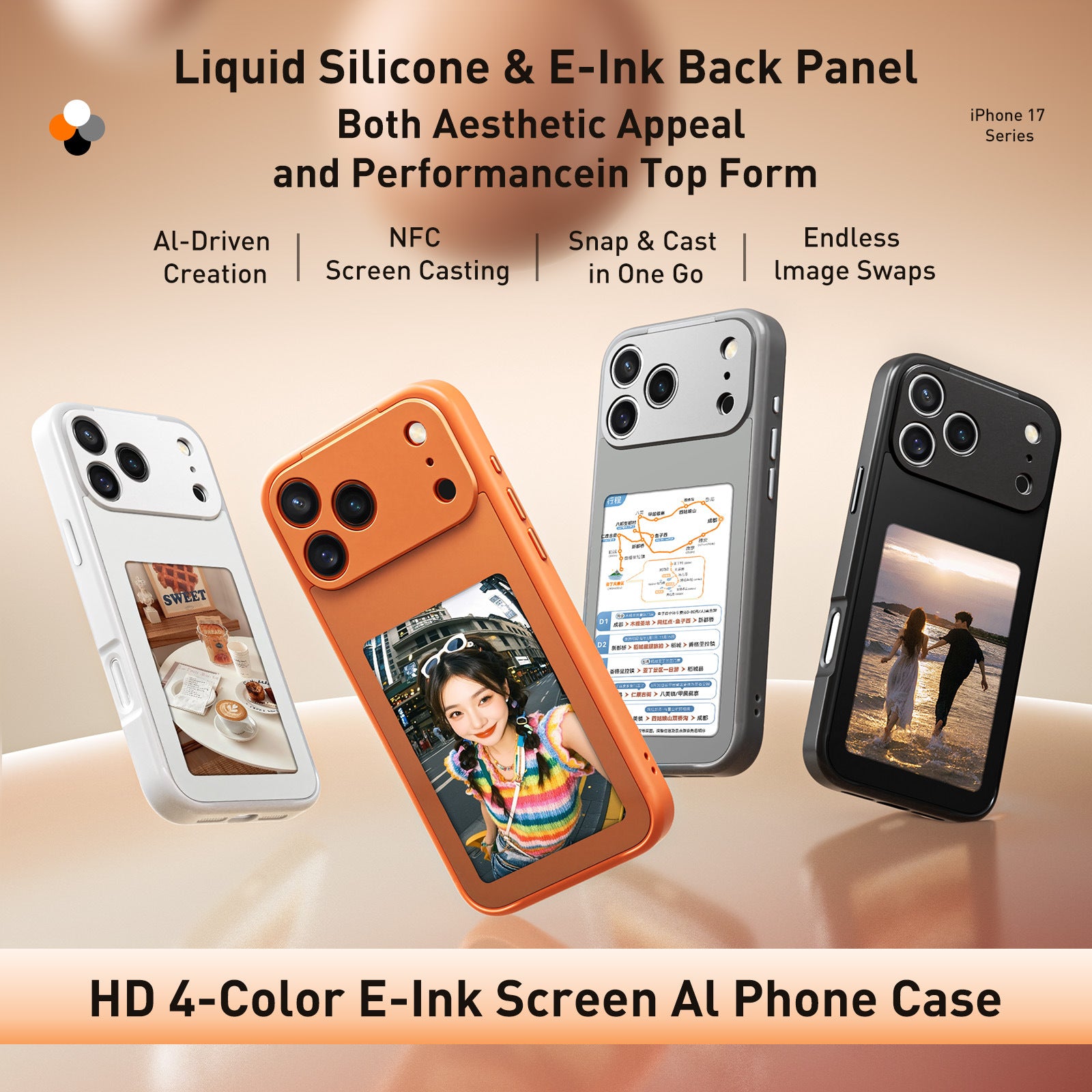 Smart NFC E-Ink Mobile Phone Case