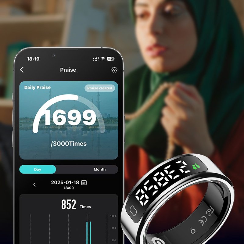 Smart Ring Health Monitor with Bluetooth Connectivity